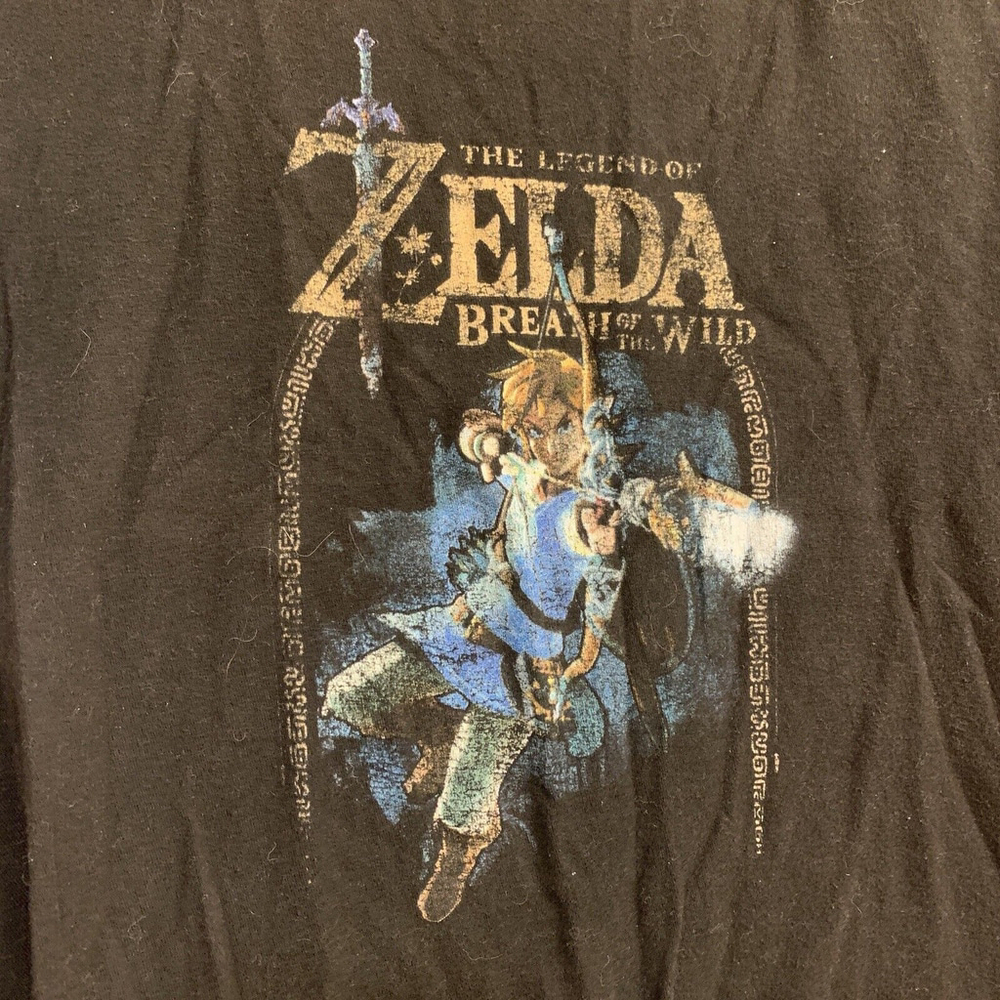 Nintendo The Legend of ZELDA Breath of the Wild Black T-shirt Size YOUTH XL - Picture 2 of 6